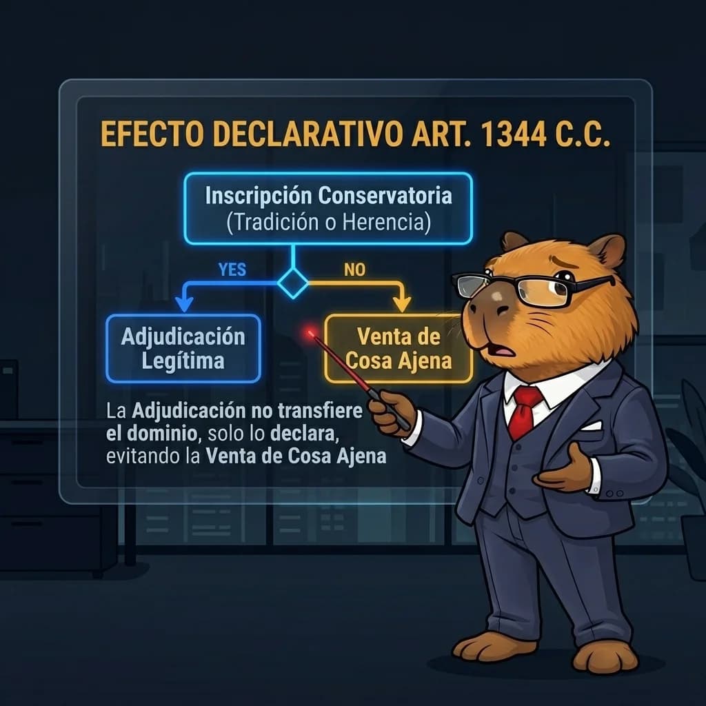 Efecto Declarativo Art. 1344