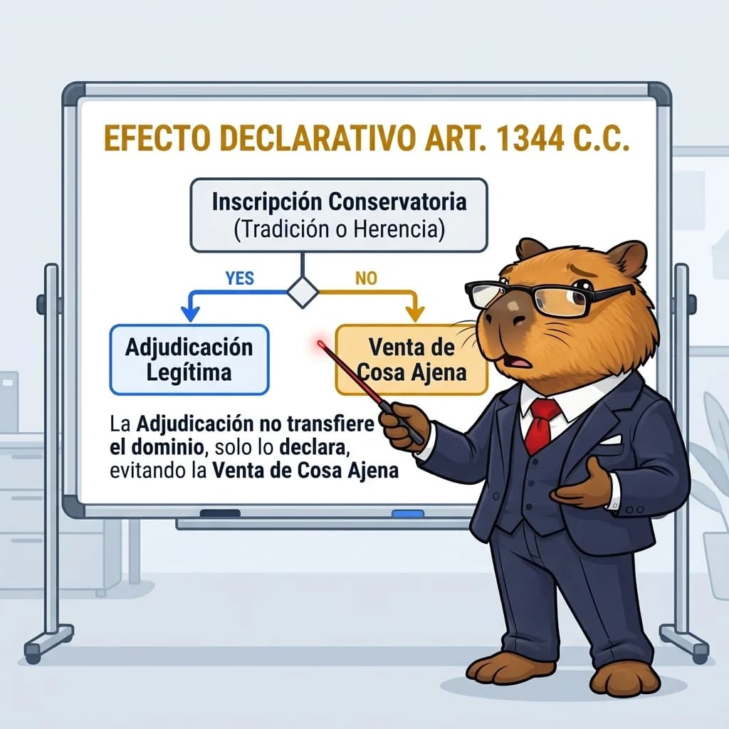 Efecto Declarativo Art. 1344